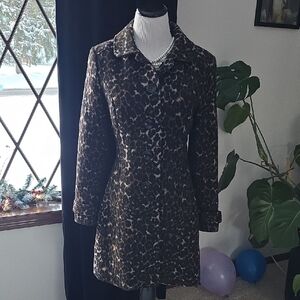 Old Navy Sz S Cheetah Print Pea Coat